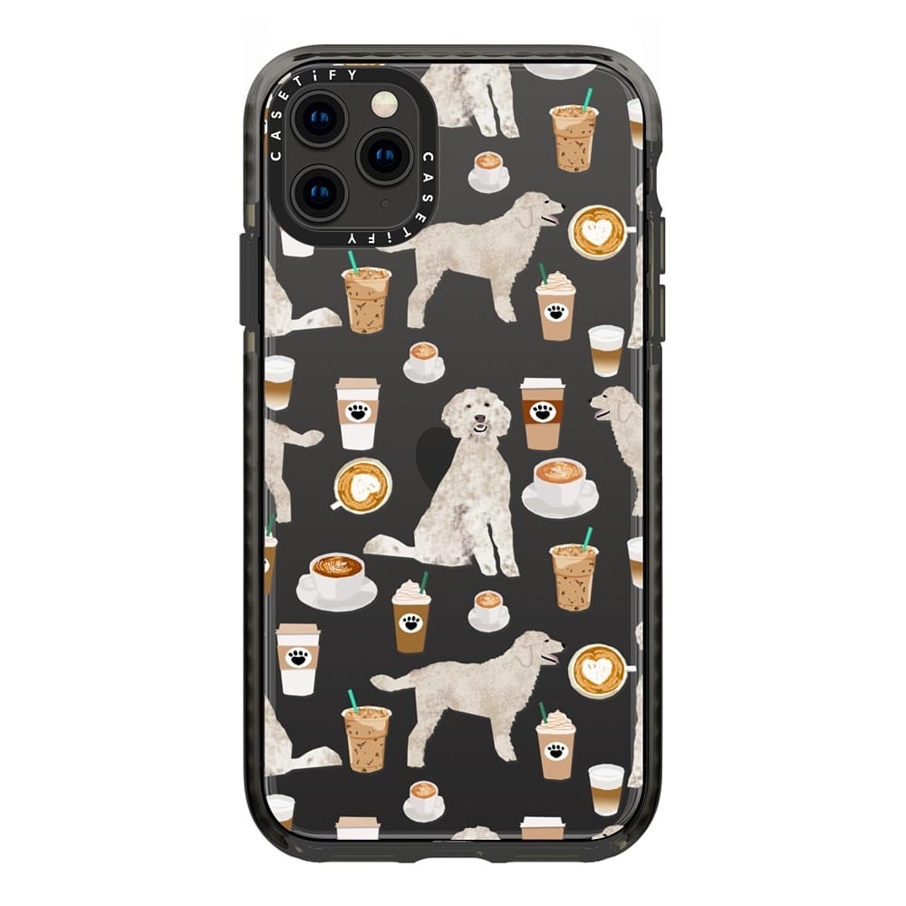 CASETIFY iPhone 11 Pro Max Case - Golden Doodle & Coffee